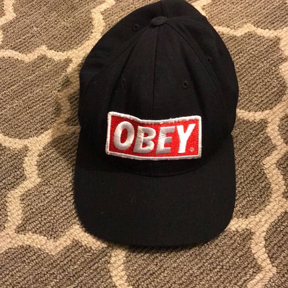 Black Obey hat